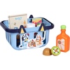 Bluey Shopping Basket, 9 Grocery Accessories, Toddler Pretend Play | Foldable handles sized for little hands, shopping list included; roleplay toy for kids ages 3+(Shopping Basket)