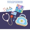 Bluey Shopping Basket, 9 Grocery Accessories, Toddler Pretend Play | Foldable handles sized for little hands, shopping list included; roleplay toy for kids ages 3+(Cloud Bag Doctor’s Set)