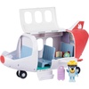 BLUEY Adventure Plane, Airplane Toys, Pilot Figure and Accessories | Open side with fold-down stairs, family seating, and luggage storage in this airplanes for kids playset(Plane)