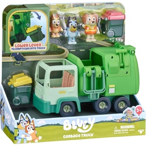 BLUEY Adventure Plane, Airplane Toys, Pilot Figure and Accessories | Open side with fold-down stairs, family seating, and luggage storage in this airplanes for kids playset(Garbage Truck)