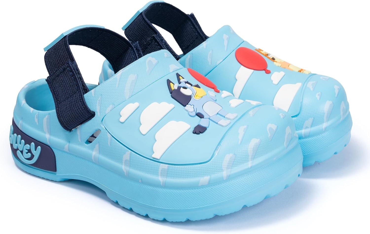 image:imageBluey Officially Licensed Kids Clogs Lightweight SlipOn Sandals with Back Strap Water Shoes for Toddlers amp ChildrenLight Blue