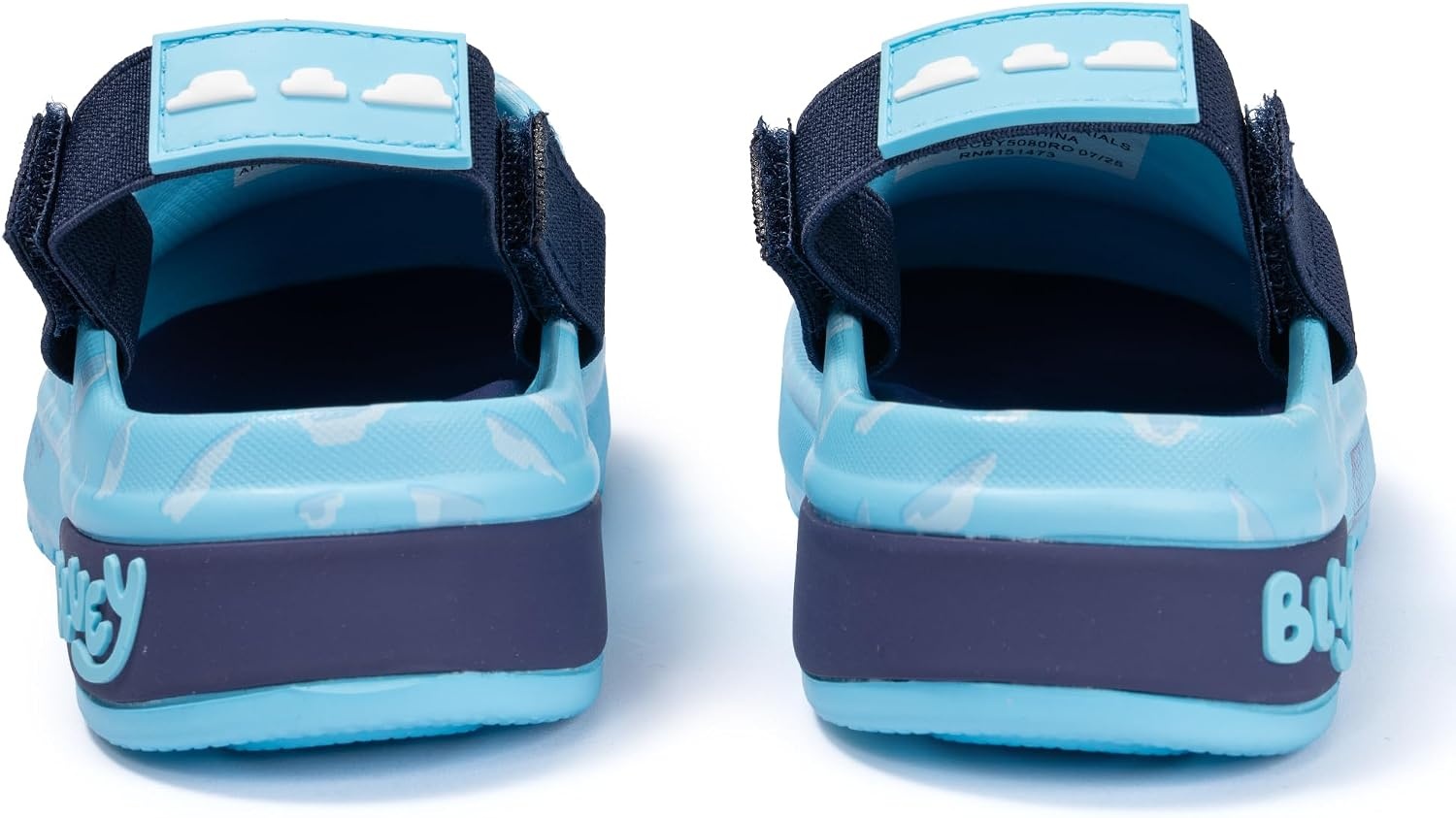 image:imageBluey Officially Licensed Kids Clogs Lightweight SlipOn Sandals with Back Strap Water Shoes for Toddlers amp ChildrenLight Blue