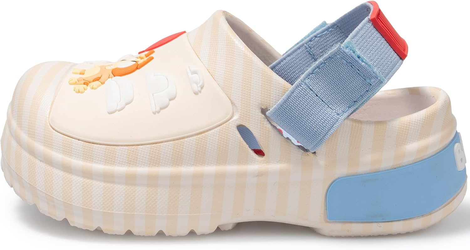 image:imageBluey Officially Licensed Kids Clogs Lightweight SlipOn Sandals with Back Strap Water Shoes for Toddlers amp ChildrenWhite