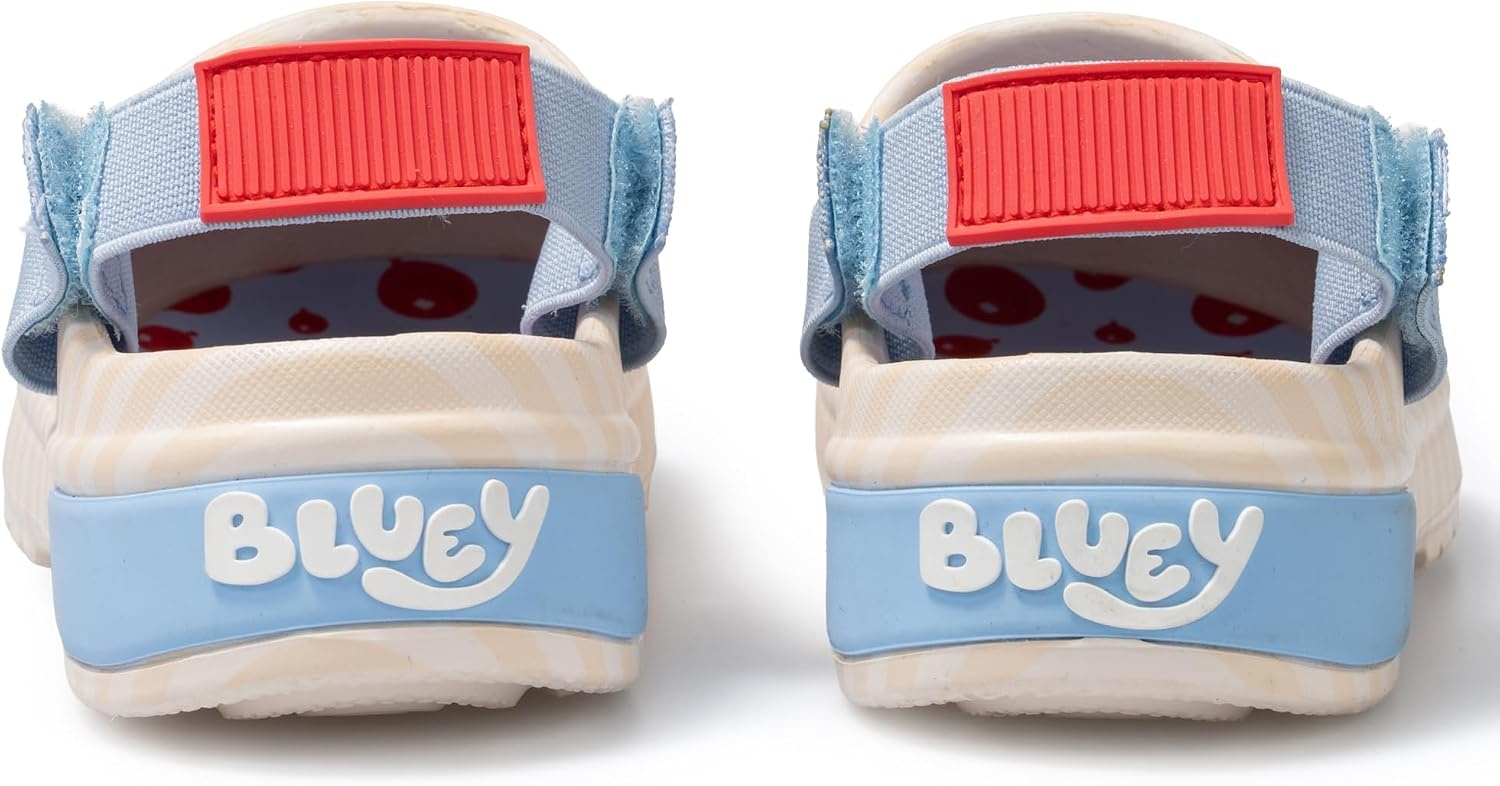 image:imageBluey Officially Licensed Kids Clogs Lightweight SlipOn Sandals with Back Strap Water Shoes for Toddlers amp ChildrenWhite