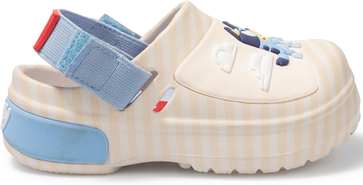 image:imageBluey Officially Licensed Kids Clogs Lightweight SlipOn Sandals with Back Strap Water Shoes for Toddlers amp ChildrenWhite