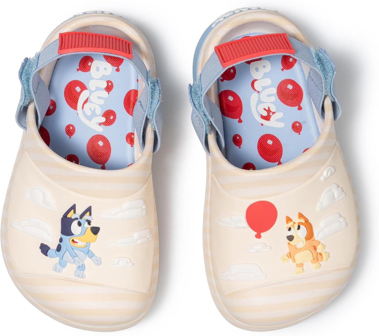 image:imageBluey Officially Licensed Kids Clogs Lightweight SlipOn Sandals with Back Strap Water Shoes for Toddlers amp ChildrenWhite