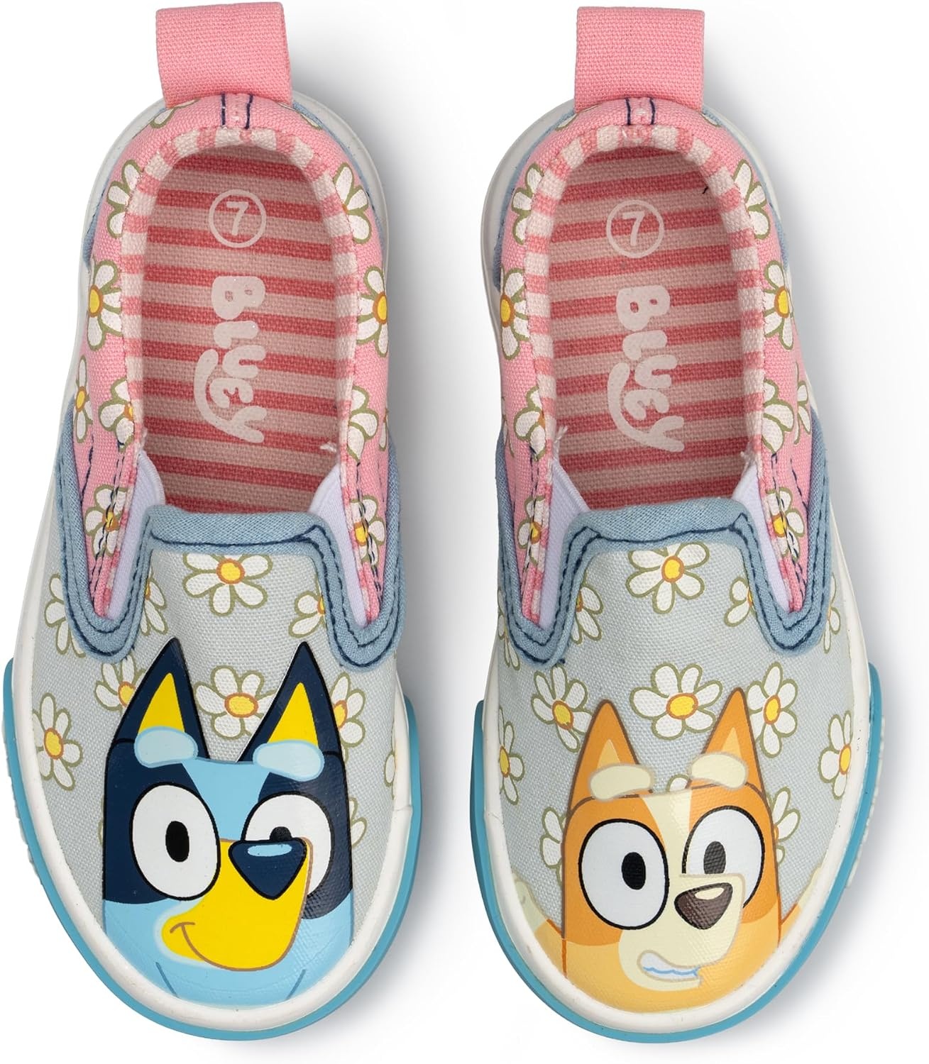 image:imageBluey Shoes for Kids Slip On Toddler Sneakers for Boys and GirlsPinkBlue