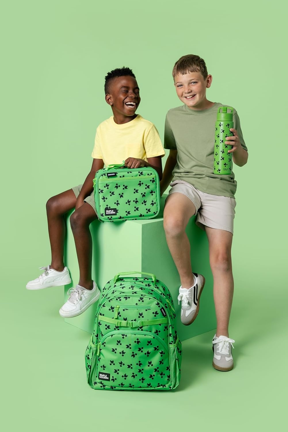 image:imageSimple Modern Medium Bluey Toddler Backpack for School Girls and Boys Kindergarten Elementary Kids Backpack Fletcher Collection Kids 15 tall Bluey SkyMinecraft Creeper
