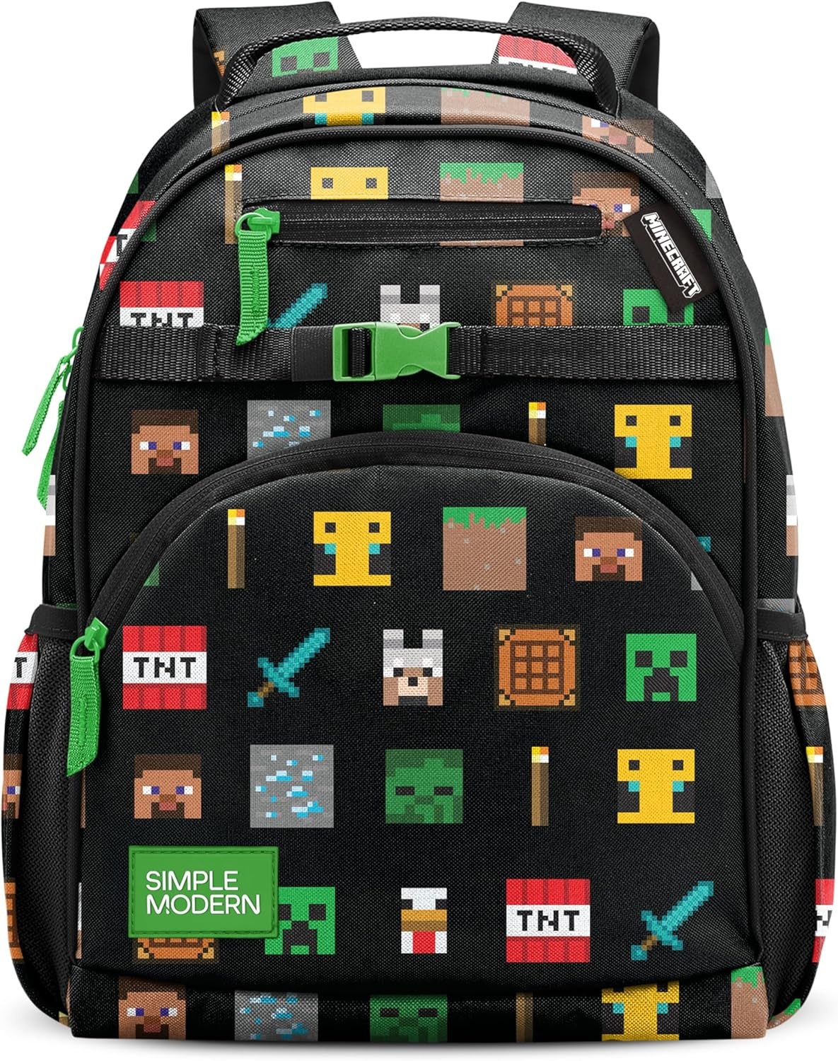 image:imageSimple Modern Medium Bluey Toddler Backpack for School Girls and Boys Kindergarten Elementary Kids Backpack Fletcher Collection Kids 15 tall Bluey SkyMinecraft Mashup
