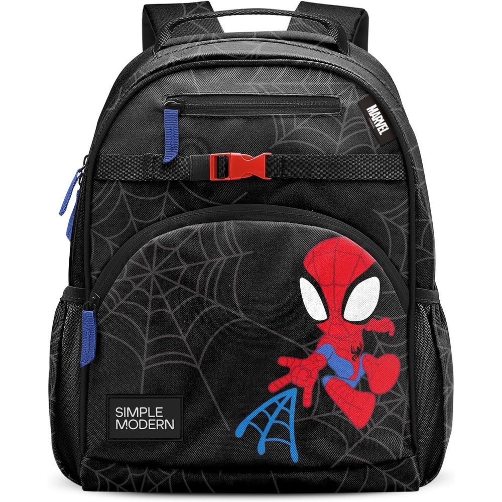 image:imageSimple Modern Medium Bluey Toddler Backpack for School Girls and Boys  Kindergarten Elementary Kids Backpack  Fletcher Collection  Kids  15 tall  Bluey SkyMarvel Spidey Kid