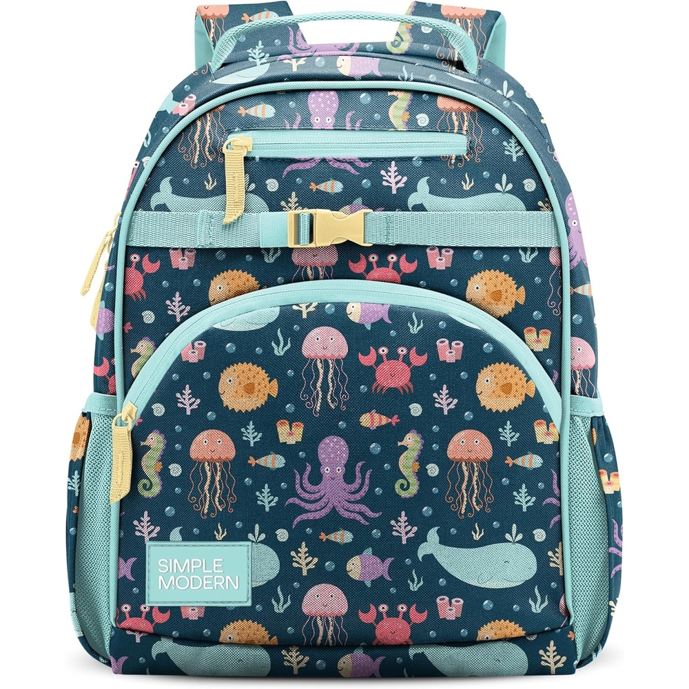image:imageSimple Modern Medium Bluey Toddler Backpack for School Girls and Boys Kindergarten Elementary Kids Backpack Fletcher Collection Kids 15 tall Bluey SkyUnder the Sea