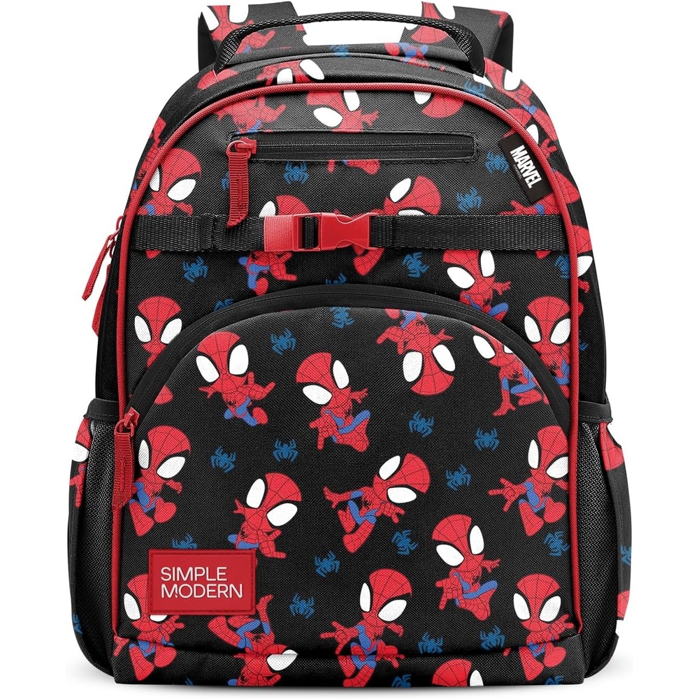 image:imageSimple Modern Medium Bluey Toddler Backpack for School Girls and Boys  Kindergarten Elementary Kids Backpack  Fletcher Collection  Kids  15 tall  Bluey SkyMarvel Go Spidey Go