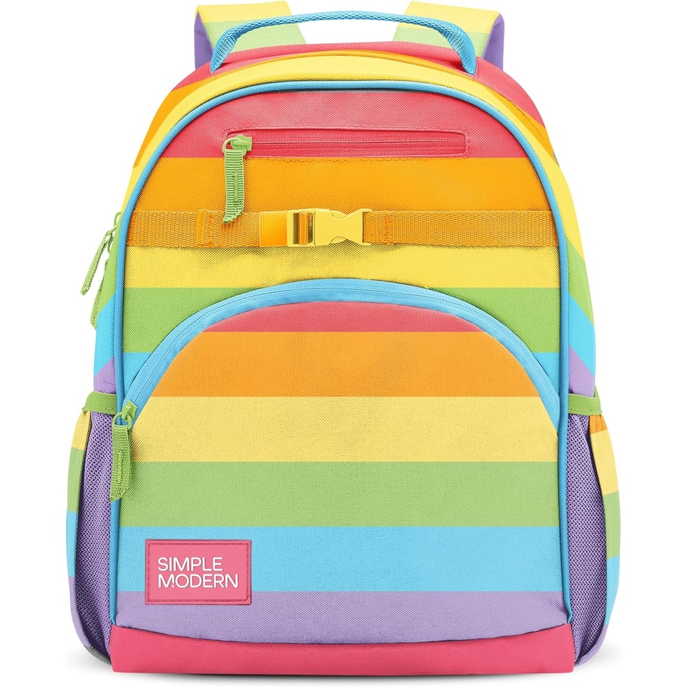 image:imageSimple Modern Medium Bluey Toddler Backpack for School Girls and Boys Kindergarten Elementary Kids Backpack Fletcher Collection Kids 15 tall Bluey SkyRainbow Stripes