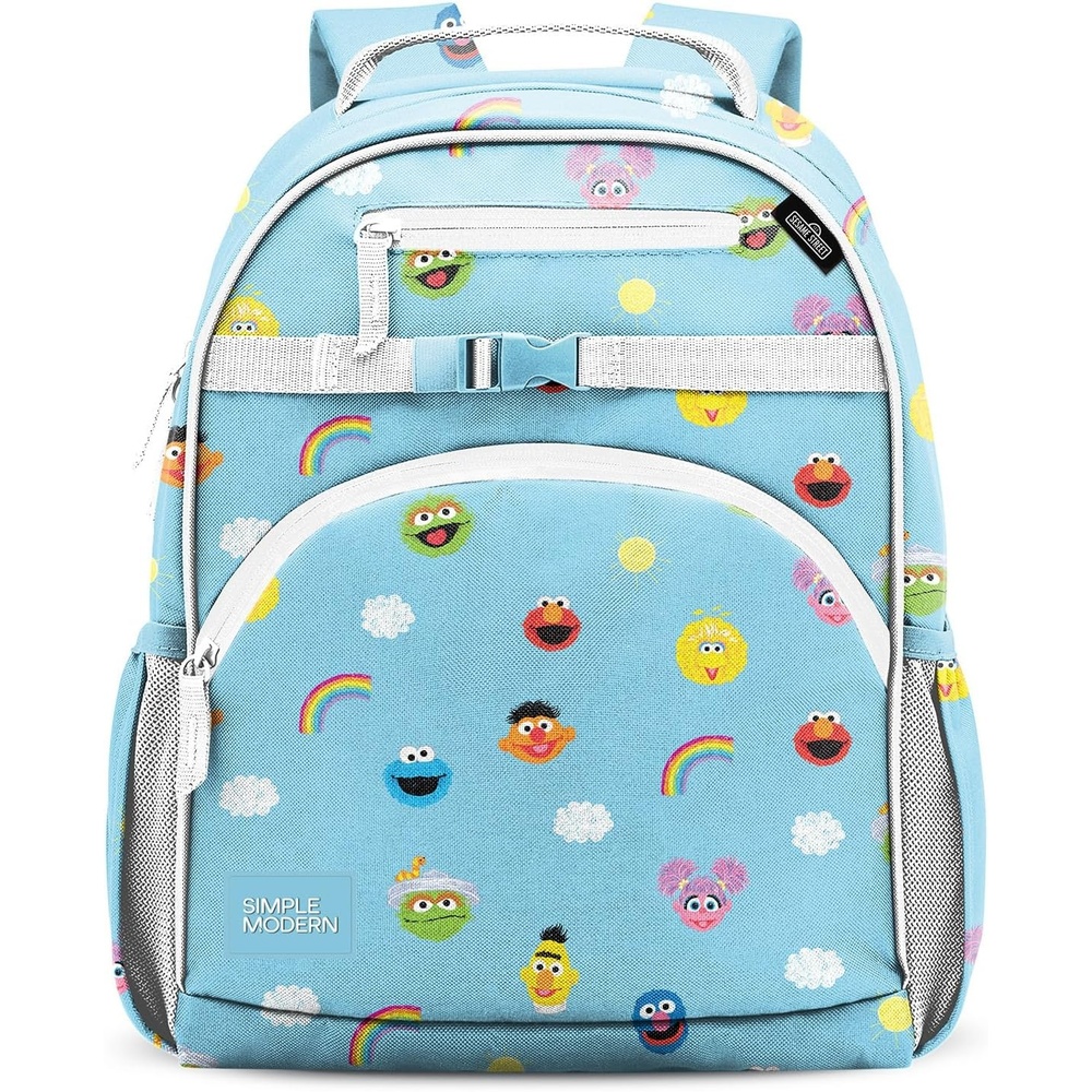 image:imageSimple Modern Medium Bluey Toddler Backpack for School Girls and Boys Kindergarten Elementary Kids Backpack Fletcher Collection Kids 15 tall Bluey SkySesame Street Pals