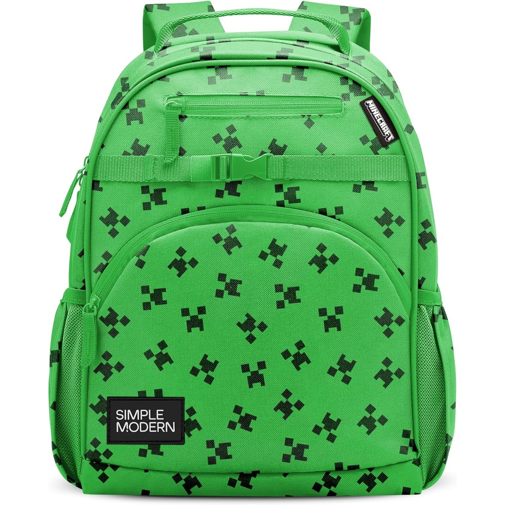image:imageSimple Modern Medium Bluey Toddler Backpack for School Girls and Boys  Kindergarten Elementary Kids Backpack  Fletcher Collection  Kids  15 tall  Bluey SkyMinecraft Creeper