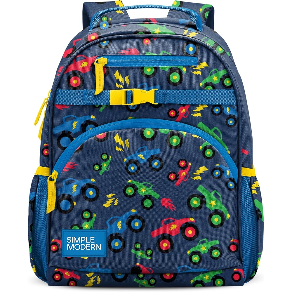 image:imageSimple Modern Medium Bluey Toddler Backpack for School Girls and Boys Kindergarten Elementary Kids Backpack Fletcher Collection Kids 15 tall Bluey SkyMonster Truck Rally