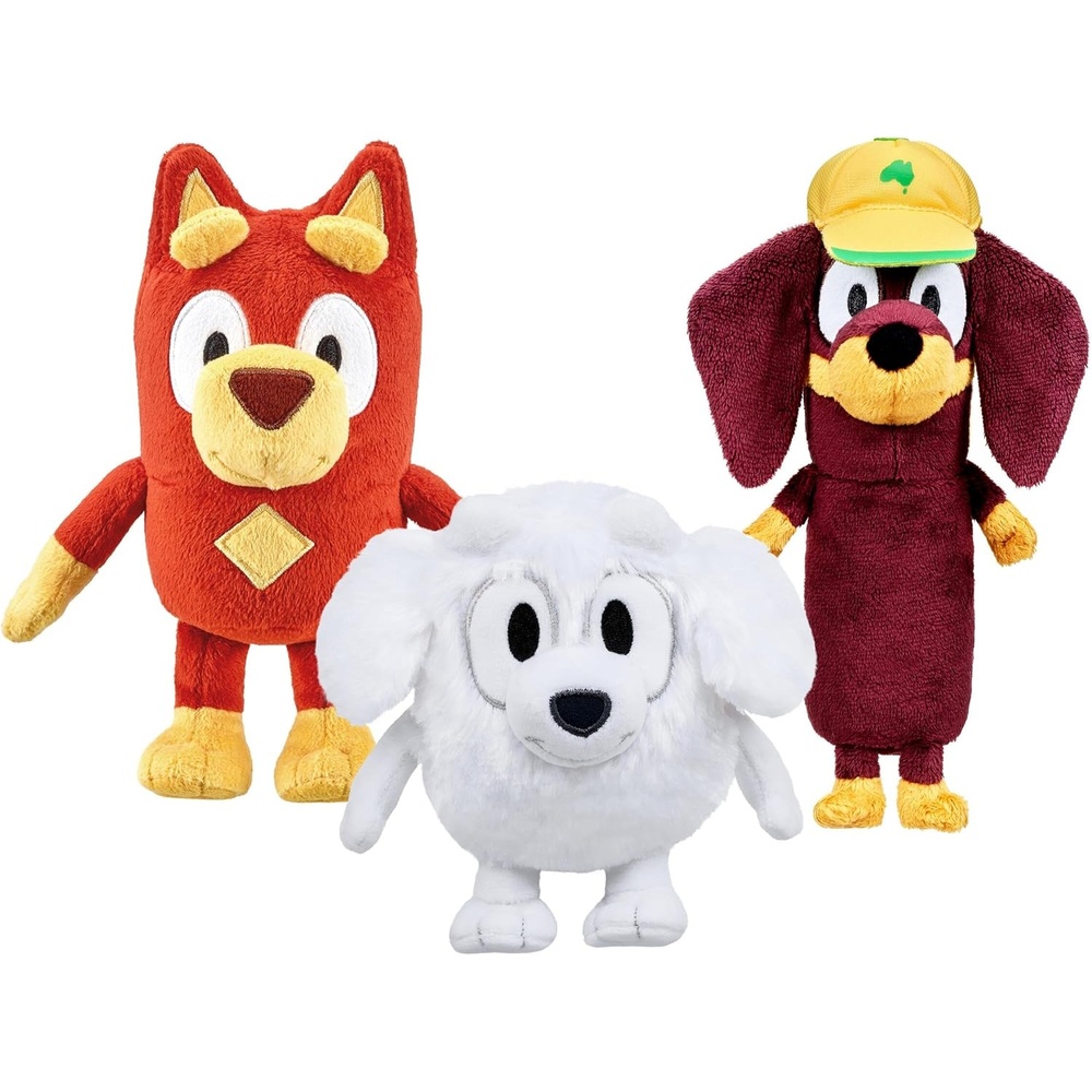 image:imageBluey Friends 3 Pack Plush Toys Winton Honey and MackenzieRusty  Lila   Snickers