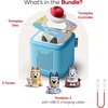 Toniebox 2 Audio Player Speaker Bundle for Kids 3+ with Bluey, Bingo, and Muffin Figurines and Tonieplay Game & Controller – Cloud Pink(Sky Blue)