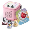 Toniebox 2 Audio Player Speaker Bundle for Kids 3+ with Bluey, Bingo, and Muffin Figurines and Tonieplay Game & Controller – Cloud Pink(Cloud Pink)