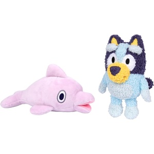 Bluey Friends 3 Pack Plush Toys, Winton, Honey and Mackenzie(Teddy Bluey & Grey Dancer)