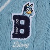 Bluey Girls V-Neck Letterman Cardigan Sweater Toddler to Big Kid Sizes (2T – 14-16)(Bluey  Sky Blue)