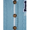 Bluey Girls V-Neck Letterman Cardigan Sweater Toddler to Big Kid Sizes (2T – 14-16)(Bluey  Sky Blue)