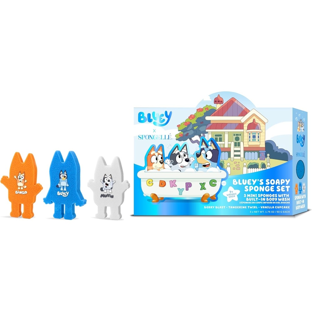 image:imageSpongelle Bluey Body Wash Infused Buffer Gift Set