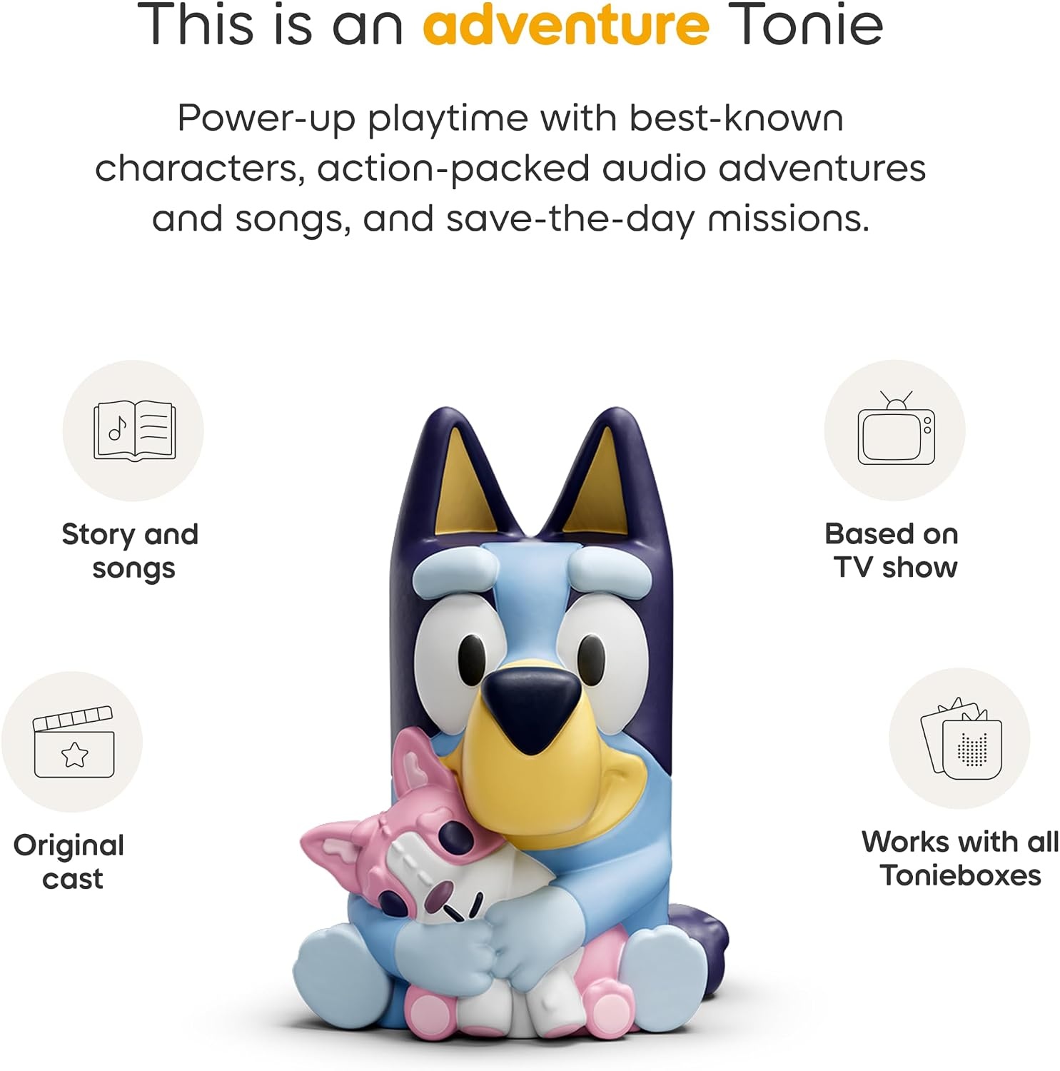 image:imageTonies Bluey Audio Toy Figurine 3 Pack Set Bluey Bingo Muffin