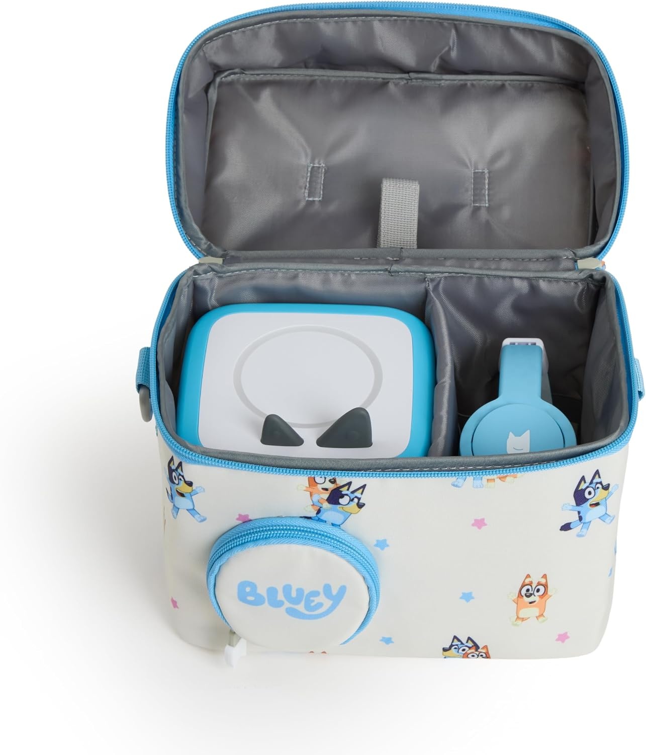 image:imageTonies Listen amp Go Carrying Case Secure Protection for Your Toniebox Headphones Charging Station and 6 Tonies Bluey