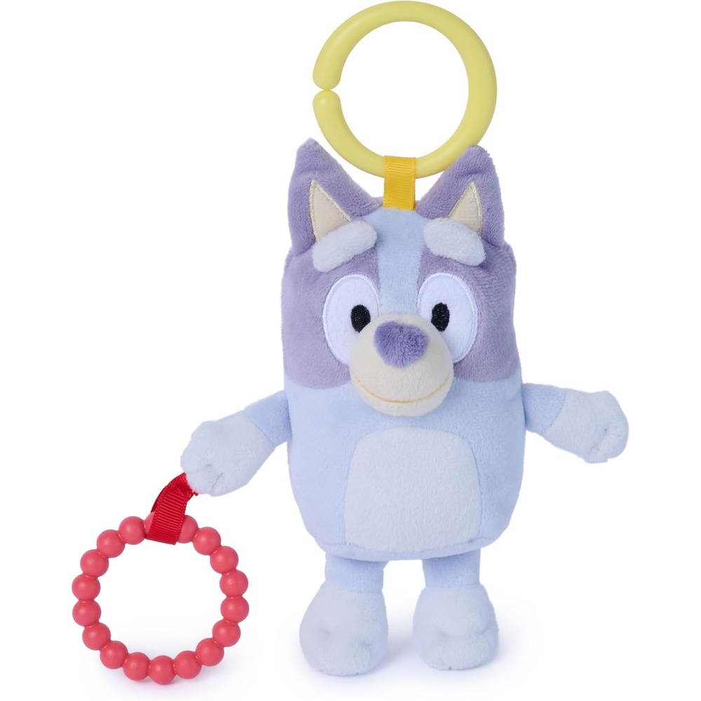 image:imageGUND Bluey Sensory TakeAlong Toy 7Inch Teething Ring Rattle Stroller Toy